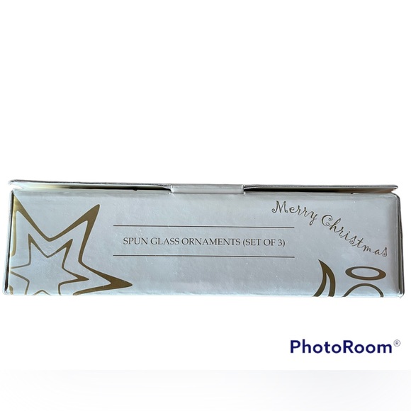 Vintage Avon Spun Glass Ornaments with 22K Gold/ Original Box - Picture 3 of 6